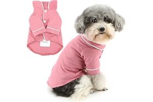 Zunea Pigiama per cani taglia XS/S per cani taglia XS morbido traspirante cucciolo abbigliamento per dormire pigiama da interno pigiama a due gambe camicie abiti vacanze feste abbigliamento per