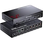 4x4 HDMI Matrix Splitter, 4K@60Hz with HDR Dolby Vision, SPDIF 5.1CH Audio Extraction, 4K to 1080P Scale, CEC, Web User Inter