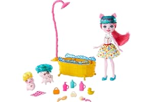 MATTEL Enchantimals- Bagnetto dei Maialini Playset con Bambola e 11+ Accessori, Giocattolo per Bambini 3+ Anni, Multicolore, GJX36
