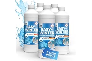 *NEU* JM Expert Line EasyWinter I Profi Pool Wintermittel für 40m³ Poolwasser I Überwinterungsmittel für Pools ohne Ablassen I Wintermittel für Pool mit Polyprotect-Formel (5L)