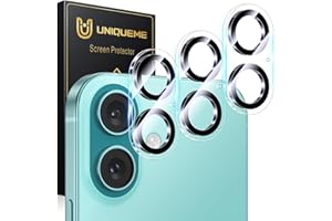 UniqueMe pour iPhone 16/iPhone 16 Plus Caméra Arrière Protecteur - Ultra HD Caméra Protection, 9H Dureté, Ultra Résistant Film Verre Trempé, Facile à Installer-3 Pièces