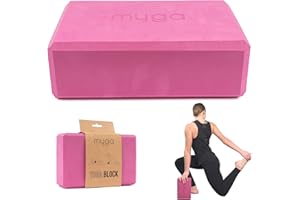 MYGA Yoga Block - High-Density EVA Foam Yoga Brick - Non-Slip, Lightweight & Durable Exercise Block for Pilates, Stretching and Flexibility at Home & Gym - Choice of Colour