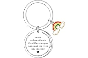 AMZQ Colleague Leaving Gifts Retirement Gifts for Women Thank You Gift Appreciation Gifts Keyring Keychain for Volunteer Social Worker Nurse Teacher Boss Colleagues Rainbow Gift