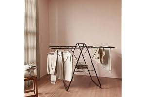 Lifelong Foldable Clothes Drying Stand Laundry Rack with Expandable Wings Rust-Resistant, Space-Saving Cloth Dryer for Indoor & Balcony Use Lightweight Drying Rack for Home
