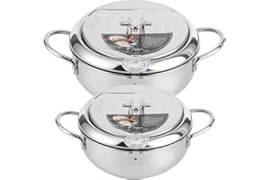 HEEPDD Patelnia do frytownicy, frytownica tempura, garnek do frytkownicy w japońskim stylu i kuchenką indukcyjną (L)