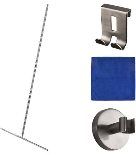 Noelle 18266001 Scivolo D'acqua In Gomma Per Doccia, 60 Cm, Con Doppio Labbro, Bianco, Conforme Standard HACCP, Elimina Liquidi Efficacemente