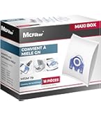 McFilter 16 Sacs à Poussière Compatibles Miele S2 S3 S4 S5 S6 S7 Complete C1 Compact C1/C2 - MAXI BOX Avec Filtres