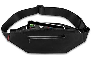 MEDMAX Riñonera para Diabético, Cinturón para Correr para Diabéticos con Cintura Ajustable, Soporte para Cinturón con Bomba de Insulina, Bolsa Organizadora para la Cintura, (Negro)