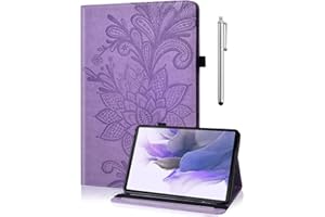 TUOLISG Hülle für Lenovo Tab M11 mit stifthalter,Ultra Dünn PU Leder Stand Folio Cover Multi-Winkel Schutzhülle mit Stylus Stift für Lenovo Tab M11 TB330FU 2024 -Lila