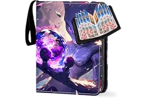 Niaetuto 50 Pages Classeur Carte,400 Cartes Album Porte Carte,Portable Album de Collection,Imperméable Albums pour Cartes à Collectionner