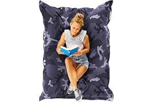 ‎GREEN BEAN Green Bean Sitzsack XXL 140x180cm 380 Liter Kinder & Erwachsene Bean Bag EPS Perlen Füllung Riesensitzsack Groß Draußen Outdoor Liegekissen Waschbar Wetterfest Lounge Sitzkissen Bodenkissen Türkis