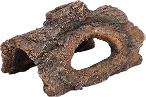 PSSOPP Rettile Box Nascondi Paesaggio, Resina Drago Barbuto Accessori Habitat Decor Umidificare Nascondi Grotta Resina Roccia, 6.10x3.94x3.15inch