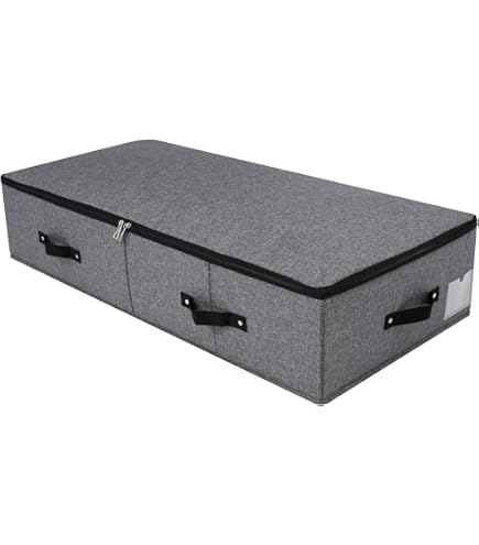 Yawinhe 1-Delige Commode voor Onder Bed, Opbergzak voor Onder Bed, Kledingopberger, Opvouwbare Kledingopberger met Doorzichtig Venster, voor Dekbedden, Kleding, 80x40x15cm, Grijs