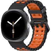 Teknoft Samsung Galaxy Watch 9/8 (40mm/44mm) ve Watch 8 Classic (46mm) ile Uyumlu Hafif ve Yumuşak &Ccedil;ift Renkli Ocean Loop Sil