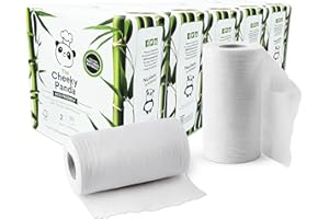 The Cheeky Panda Essuie tout Gros Rouleau | Bambou | 2 épaisseur | 1000 Feuilles | 10 Unités | Ultra Absorbant et écologique