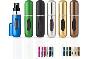 YUME 6 pezzi 5ml Atomizzatore Profumo Ricaricabile | Porta Profumo da Borsetta da Viaggio | Anti-Perdita, Ricaricabile, con Finestra di Visualizzazione