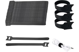 ZHSIHAI Bridas Reutilizables, Cable Correas Set, 120 piezas Gancho y Bucle Correas, Ajustable Ataduras Cables, Organizador Cables Corbatas Correa, Reutilizable Ataduras de Cable. (Cable Ties negro)