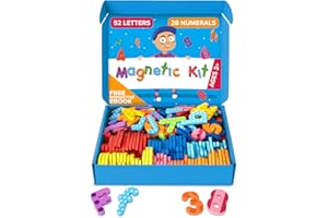 X-BET MAGNET Magnetic Letters and Numbers for Toddlers and Kids - Premium Alphabet Magnets for Refrigerator and Dry Erase Board - Foam 123 ABC Magnets - Ideal for Kids
