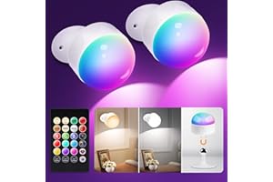 AHJ Lampadina ricaricabile con batteria, lampadina ricaricabile E27 a variazione cromatica con telecomando, lampadine ricaricabili USB-C con funzione di temporizzazione