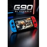 G90 7 İn&ccedil; IPS Retro El Oyun Konsolu 10000+ Oyun 4000mAh
