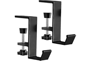 Rbleote 2er-Pack Headset Halterung, Schreibtisch-Aufbewahrung Kopfhörer Ständer,Multifunktional kopfhörer halterung,Stabil Und Verstellbar,Passend Für Schlüsseletuis Uhren Und Brillen(Schwarz)