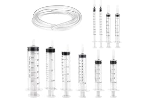 10 stycken sprutor 1 ml 3 ml 5 ml 10 ml 20 ml 30 ml 60 ml med slang, doseringsspruta flytande spruta för hobby och hemmafixar