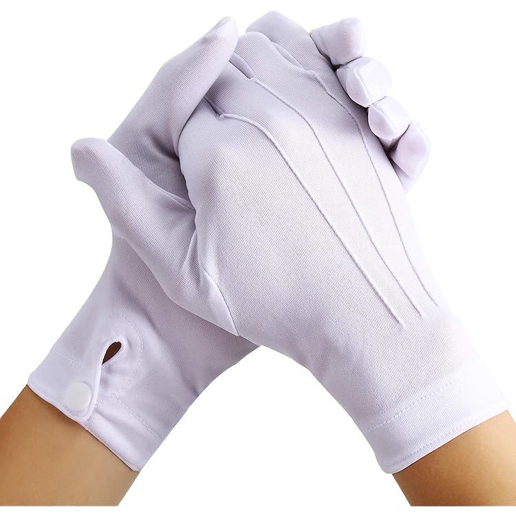 Lot De 3 Paires De Gants En Coton Blanc Gants De Protection Gants En
