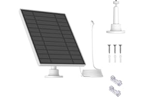 GUSFELIZ Solar Panel for Google Nest Camera (Battery Version), 4W Google Solar Panel with 360° Adjustable Mount and 13FT Cable Compatible with Google Nest Outdoor or Indoor