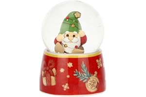 THUN, Boule De Neige Con Gnomo Oliver in Vetro e Ceramica di Alta Qualità, Versione Piccola, Collezione Natale, Arredamento da Collezione, Idea Regalo per Natale, Ø 4,8 cm, 6,7 cm h