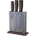 Rockingham Forge Forester Series 7-Piece Knife Block Set,Black Blades & Wood Effect Handles,RF-618/7P