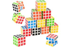 Faburo 14 Stück Mini Zauberwürfel, Kindergeburtstag Gastgeschenke, Zauberwürfel 3x3 Mitbringsel Kindergeburtstag ab 3-10 Jahre, Mini Würfelpuzzle für Weihnachten Reisespiele