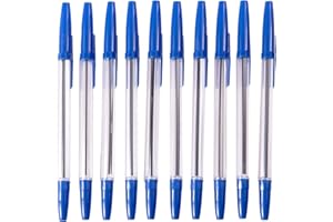 ‎SIDCO SIDCO Kugelschreiber 10 x Schreiber Kuli blau + Schutzkappe blaue Schreibstift Mine