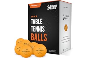 PRO SPIN Pelotas de Ping Pong - Naranja - Pelotas 3 * 40+ (Pack de 24) para Tenis de Mesa | Pelotas ABS de Alto Rendimiento y