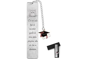 GEBETTER Segnalibro Laurea Metallo, Regalo Laurea Donna Uomo Ragazza, Segnalibri Particolari Regalo Amica Natale Laurea Compleanno