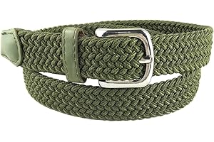 MIXYOURBEAUTY MYB Hochwertiger Flechtgürtel für Mädchen und Jugen - Geflochtene Gürtel - in verschiedenen Farben und Größen (80 cm, Militär-Grün)