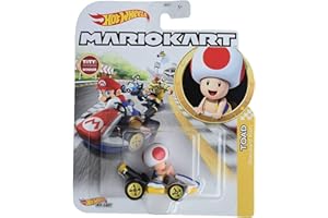 HOT WHEELS DieCast - GJH63 - Modellino TOAD Standard Kart Funghetto Fungo da SUPER MARIO KART Die Cast - Multicolore - 1/64 5cm