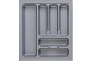 MUHOO Besteckkasten für Schubladen 50er Besteckeinsatz Küche aus Kunststoff Spülmaschinenfest 416 x 474 mm