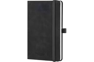 POPRUN Agenda Settimanale 2025 2026 Piccola 16 x 10,5 cm, 1 Pagina a Settimana con 1 Pagina di Appunti, Copertina Morbida, Portapenne Autoadesivo, Carta Spessa da 100 GSM, Nero