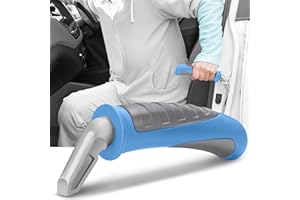 NINEMAX Soporte Coche Personas Mayores Soporte Coche Asistente,Manija De Asistencia Car 1Pc para Disabled(Azul Claro i Gris)