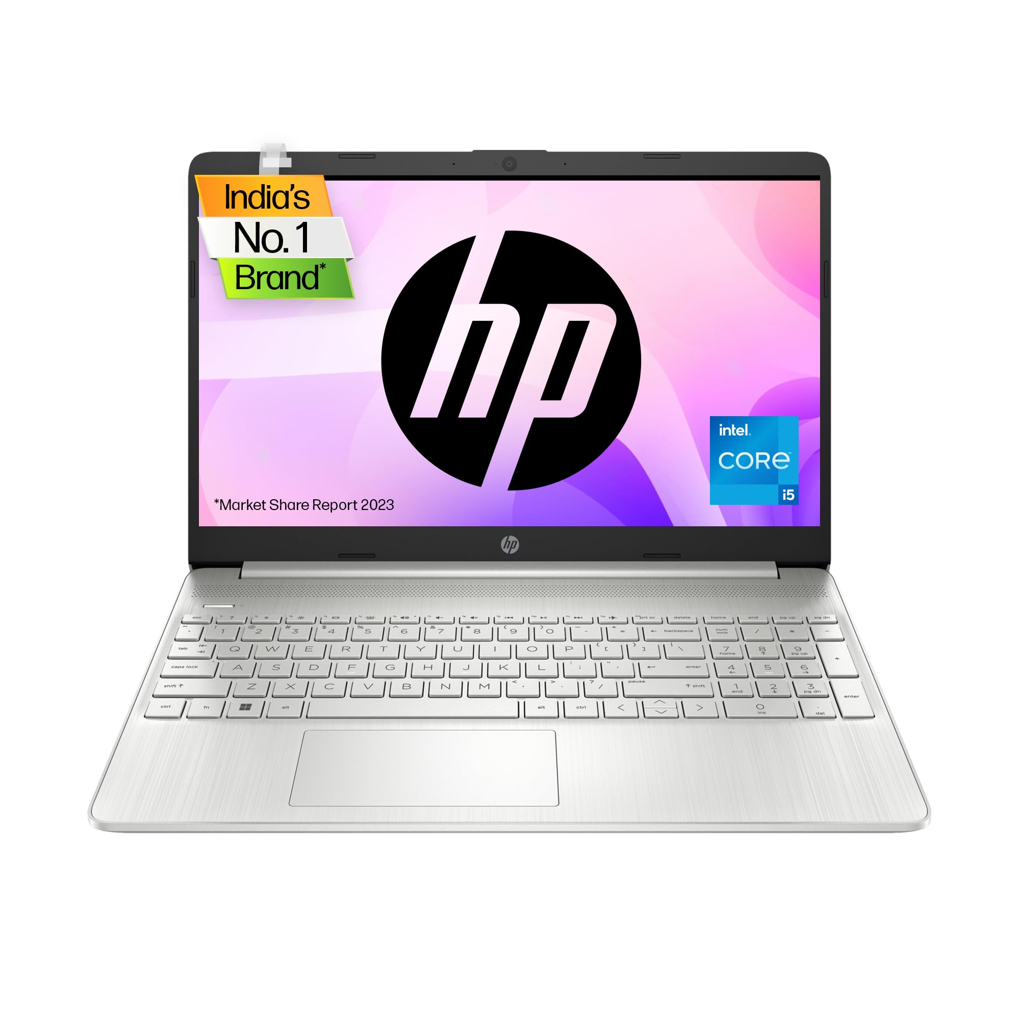 HP 15s 12th Gen Intel Core i5-1235U 15/6inch (39.6 cm) FHD Anti-Glare, 8GB RAM, 512GB SSD, Intel Iris Xe Graphics, Dual Speak