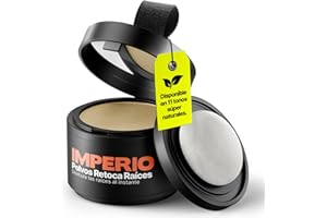 Retocador de raíces en polvo IMPERIO - Corrector capilar para densificar el cabello de mujeres y hombres, maquillaje capilar resistente al agua para cubrir raíces - 4 g (rubio medio)