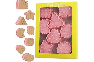 Veszoen 8 Piezas Moldes Galletas 3D Moldes para Galletas Juego de Cortadores de Galletas DIY Moldes Galletas Infantile Cortador Galletas para Repostería Chocolates Cookie Fondant Galletas Tartas
