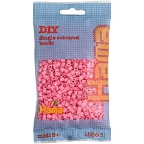 Hama Sachet De 1000 Perles Midi Rose Pastel – Loisirs Créatifs – Bijoux Et Motifs – Sans Piles – Dès 3 Ans
