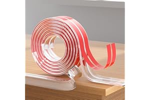 Fhlbestyu Protection des bords pour bébé 3/5 m avec 4 coins - Protection des coins - Autocollant - Pour bébé - Souple - Largeur : 1,0 x 1,0, B10-3