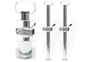 Wiltec Piede stabilizzatore per rimorchio Carrello appendice 2 pz. 700 mm x Ø 48 mm con morsa di Supporto