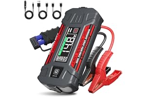 ‎LOKITHOR LOKITHOR J401 2500A Starthilfe Powerbank, 12V Auto Starthilfe mit 100W Schnellladung, Tragbare Batterie Booster für 8.5L Gas und 6.5L Diesel, LED Taschenlampe, 3.95'' Intelligenter Bildschirm