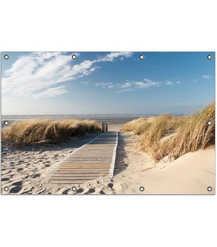 Wallario Outdoor-Poster 60x90cm - Sonnenuntergang über Lavendelfeld