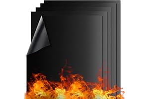 BOLEi BBQ Grillmatte (5er Set) | Antihaft Grillmatten | Backmatte Backpapier Wiederverwendbar | Grillmatten für Gasgrill und Holzkohle | Hitzebeständig & zuschneidbar | 40 X 32 cm