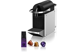 De'Longhi Nespresso De'Longhi Pixie EN127.S, Machine à Café Avec Système Capsules Nespresso, Mode ECO, Espresso et Café Lungo, Design Compact, Pression 19 Bar, 1260W, Silver