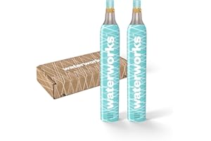 waterworks 2 x CO2-Zylinder I Geeignet für SodaStream*, Grohe Blue, Aarke, Brita, WasserMaxx u.v.a Wassersprudler I Für bis zu 60 L pro Füllung I *Nicht für Quick Connect